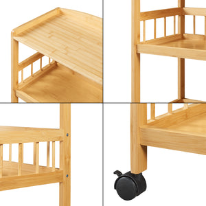 Wózek do serwowania Huddinge 80x53x30 cm bambus [en.casa]