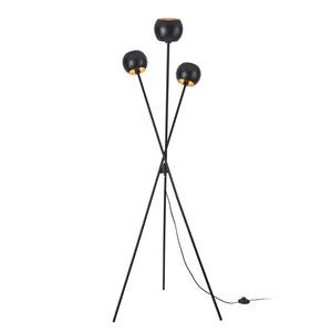 Lampa podłogowa Nykvarn 3-light czarny / złoty [lux.pro]