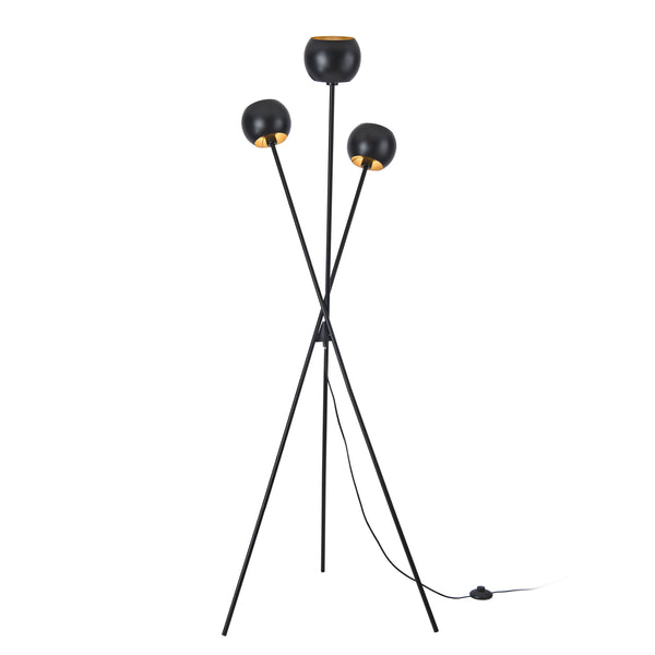 Lampa podłogowa Nykvarn 3-light czarny / złoty [lux.pro]