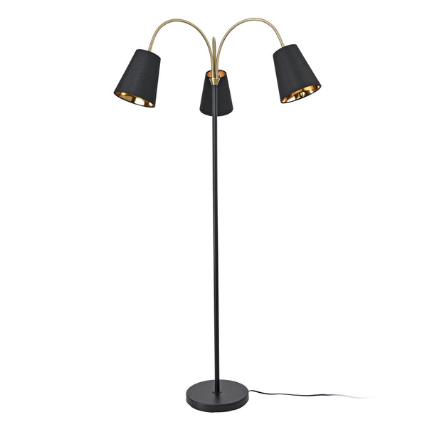 Lampa podłogowa Wycombe 3-light czarny / złoty [lux.pro]