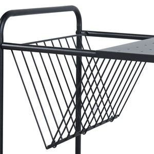 Wózek do serwowania Austrheim 73x50x33cm czarny [en.casa]