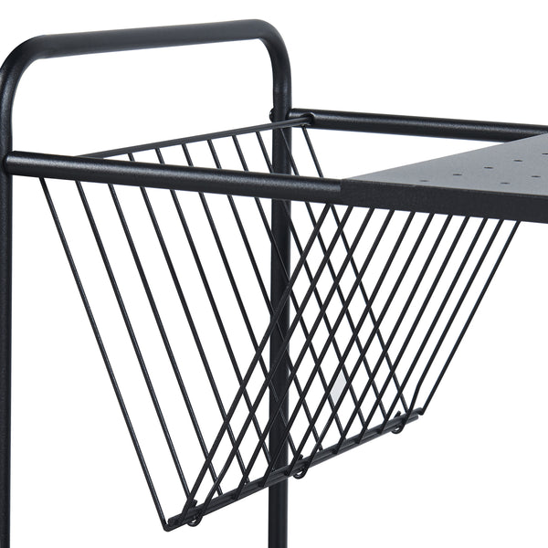 Wózek do serwowania Austrheim 73x50x33cm czarny [en.casa]