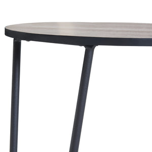 Stolik boczny Ylöjärvi z 2 półkami w kolorze czarnym/dębowym [en.casa]