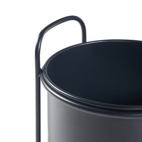 Stojak na rośliny Osen zestaw 2 metalowy czarny [en.casa]