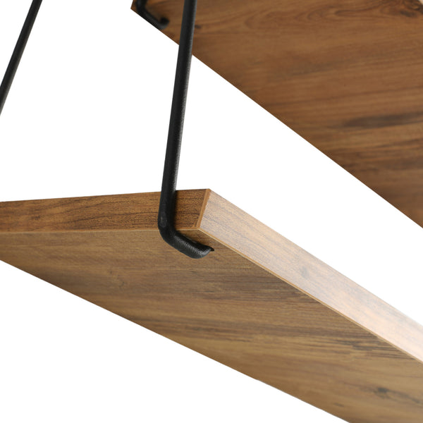 Półka ścienna Åmli 67x26x63cm Czarny/wygląd drewna [en.casa]