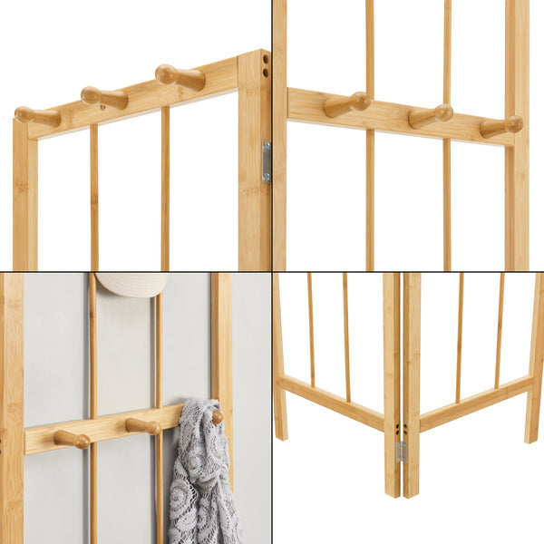 Szafa narożna Hyllestad 165,5x92x8cm bambus [en.casa]