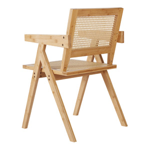 Krzesło do jadalni Asikkala 79x50x50cm bambus/rattan [en.casa]