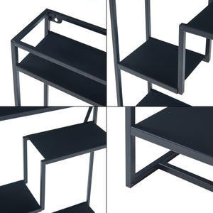 Półka ścienna Uurainen 60x40x13 cm czarna [en.casa]