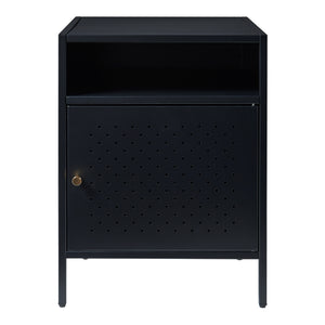 Szafka nocna Janakkala 55x40x40 cm stalowa czarna [en.casa]