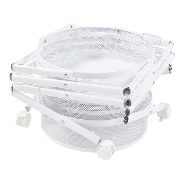 Wózek Sørreisa z 4 poziomami 123xØ37,5cm Biały [en.casa]