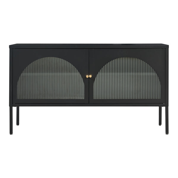 Szafka pod TV Karlskrona 115x35x64 cm czarna, matowa [en.casa]