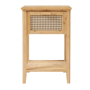 Stolik nocny Leirfjord 60x40x35 cm bambus natura [en.casa]