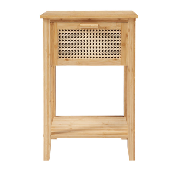 Stolik nocny Leirfjord 60x40x35 cm bambus natura [en.casa]