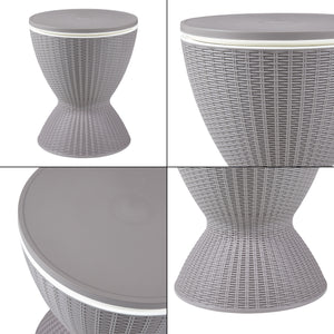 Stolik chłodzący Atessa 58x48,5cm jasnobrązowy [casa.pro]