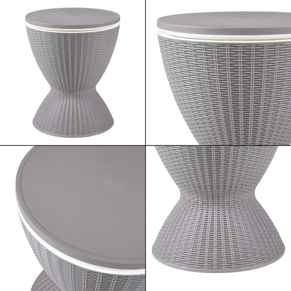 Stolik chłodzący Atessa 58x48,5cm jasnobrązowy [casa.pro]