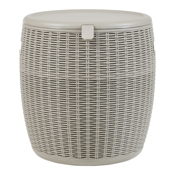 Stołek Cool Box Avetrana 44xØ40 cm jasnobrązowy [casa.pro]