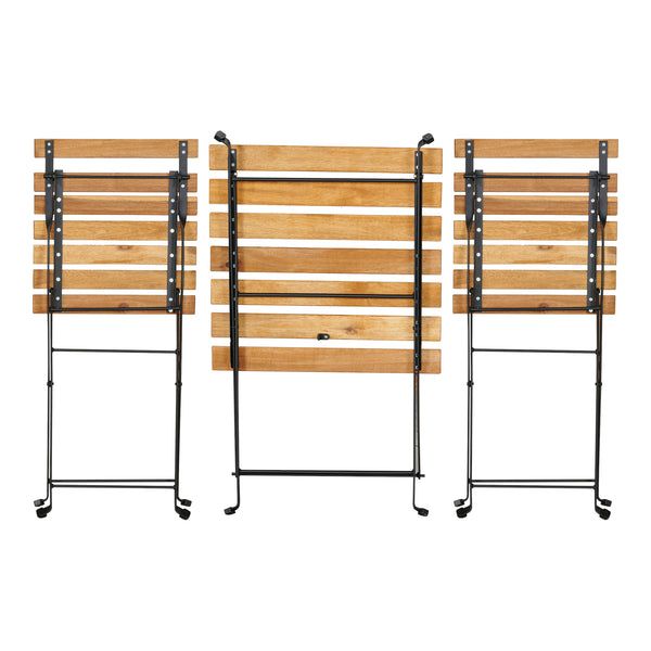 Zestaw bistro Bovino 3-częściowy drewno akacjowe [casa.pro]