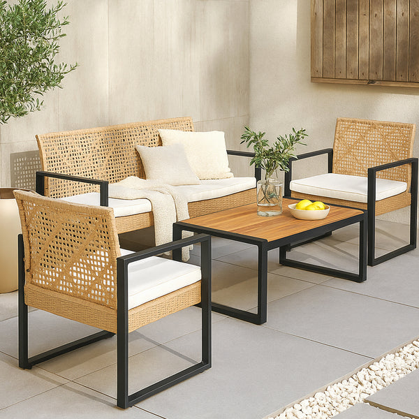 Zestaw mebli ogrodowych Calciano 4-częściowy [casa.pro]