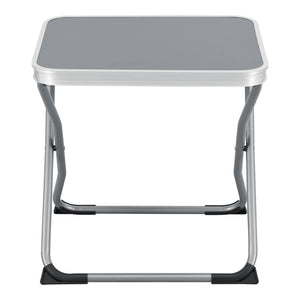 Stołek kempingowy i stolik 2 w 1 Barete 47x47x37 cm Szary [en.casa]