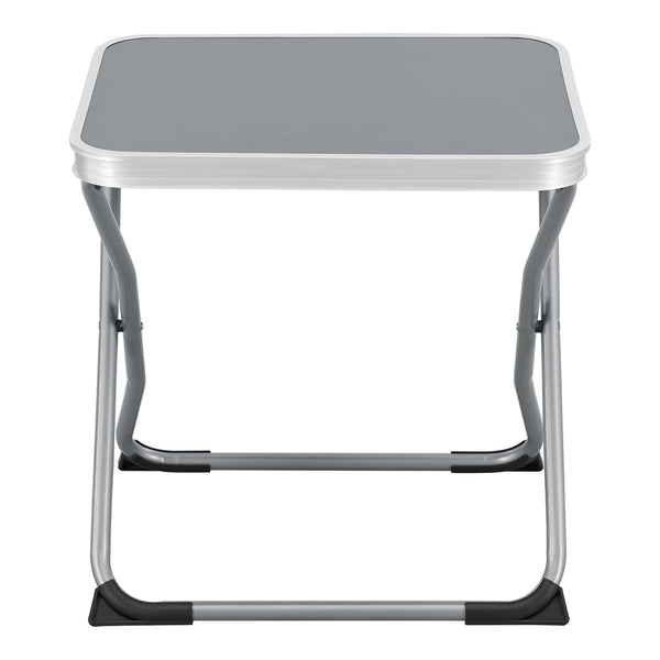 Stołek kempingowy i stolik 2 w 1 Barete 47x47x37 cm Szary [en.casa]