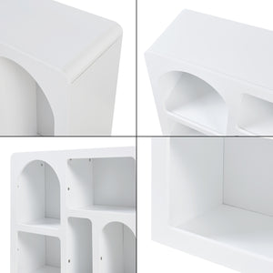 Kredens Vågå z otwartymi przegródkami 110x30x70 cm Biały [en.casa]