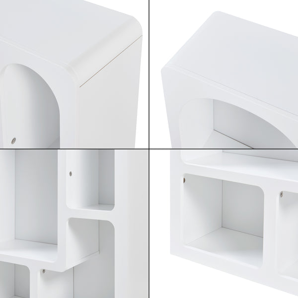 Półka stojąca Vågå 80x60x24 cm Biały [en.casa]