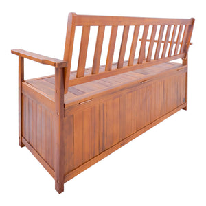 Ławka ogrodowa Avezzano z schowkiem 130x60x88cm Akacja z certyfikatem FSC® [en.casa]