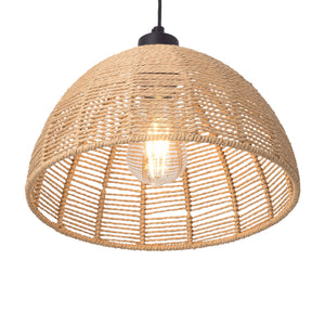 Lampa wisząca Romsey metal+rattan [lux.pro]