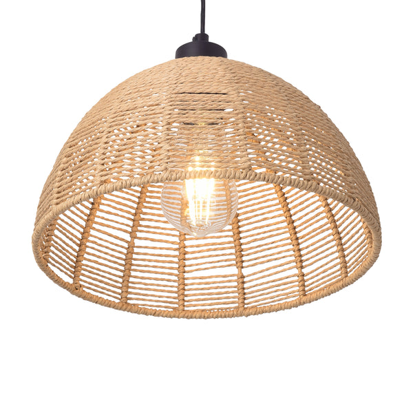 Lampa wisząca Romsey metal+rattan [lux.pro]