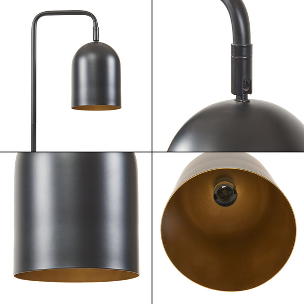 Barnard metalowa lampa podłogowa 159 cm czarna [lux.pro]