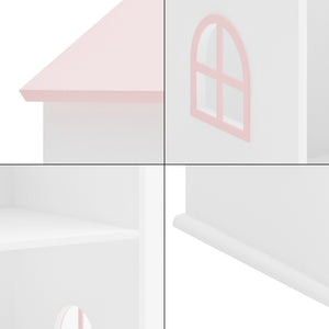 Półka dziecięca Vipsali 140x40x35 cm biały/różowy [en.casa]