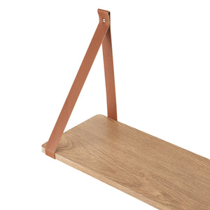 Zestaw półek ściennych Utsira 48/60 x 20 x 30 cm 2-częściowy dąb/brąz [en.casa]