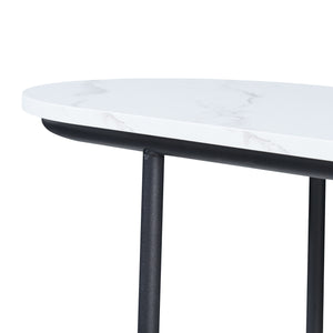 Konsola Nordfron 120x40x75 cm marmur, biały [en.casa]