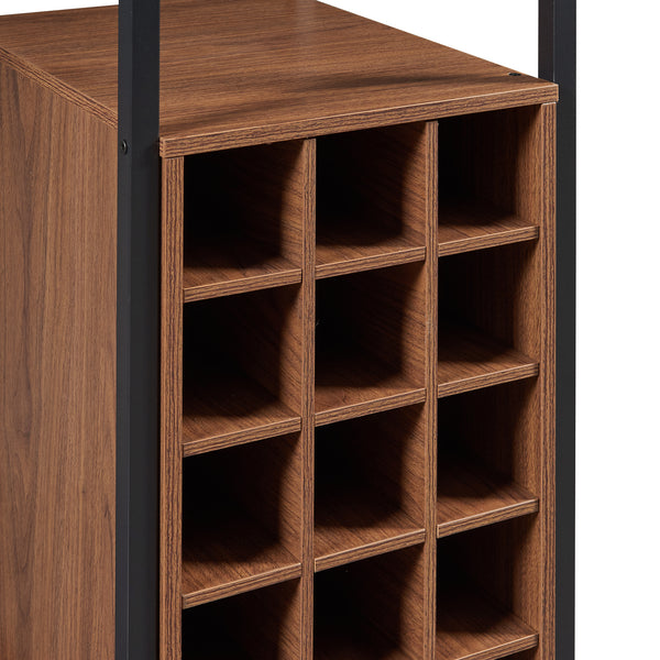 Stół barowy Trøndelag 120x40x105 cm ze stojakiem na 15 butelek wina [en.casa]