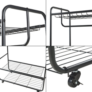 Stojak na płaszcz Vestvågøy 176x90x40 cm Czarny [en.casa]