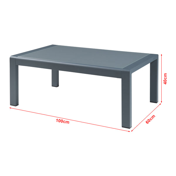 3-częściowy aluminiowy zestaw mebli ogrodowych Avise [casa.pro]