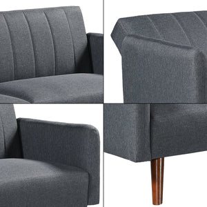 Malå sofa rozkładana 175x70x72 cm szara [en.casa]