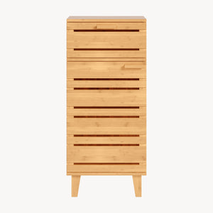 Szafka łazienkowa Epind 75x33x30 cm naturalny bambus [en.casa]