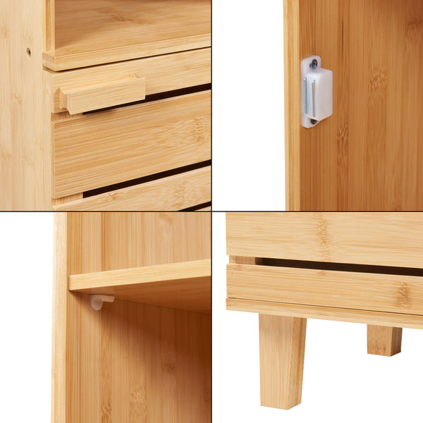 Jednostka wysoka Epind 180x33x30 cm bambus [en.casa]