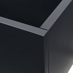 Ścianka działowa Surnskoki ze skrzynką na kwiaty stalowa czarna [casa.pro]