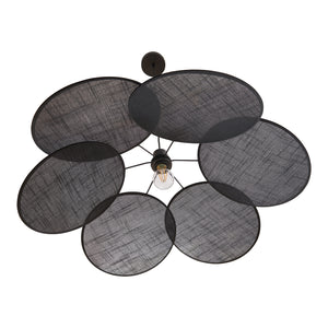 Lampa wisząca Blackwood metal/tekstylia czarny [lux.pro]