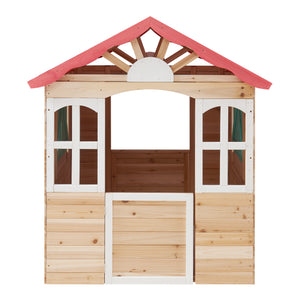 Domek do zabawy dla dzieci Lulä 130x115x101 cm drewno [casa.pro]