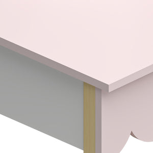 Stolik do makijażu dla dzieci z krzesełkiem Vestnes Cotton Candy/White [en.casa]