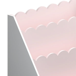 Półka dziecięca Vestnes 48x61x30 cm Cotton Candy/Biała [en.casa]