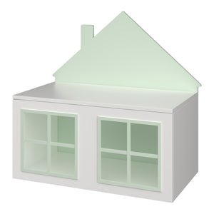 Pudełko na zabawki Vipsali 56x60x33 cm miętowy zielony/biały [en.casa]