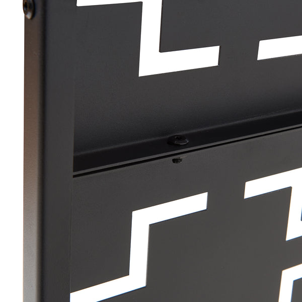 Wewnętrzna ścianka działowa Aaskis stal 200x100x50 cm czarna [casa.pro]