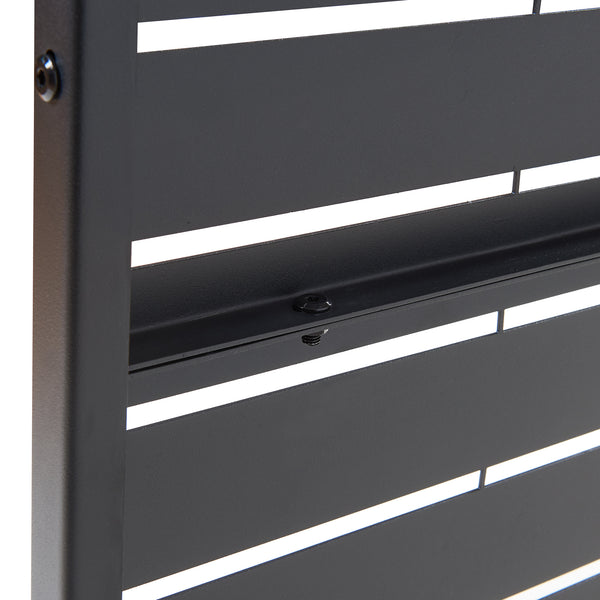 Wewnętrzna ścianka działowa Trolu stal 200x100x50 cm czarna [casa.pro]