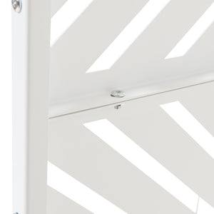 Wewnętrzna ścianka działowa Kekan stal 200x100x50 cm biała [casa.pro]