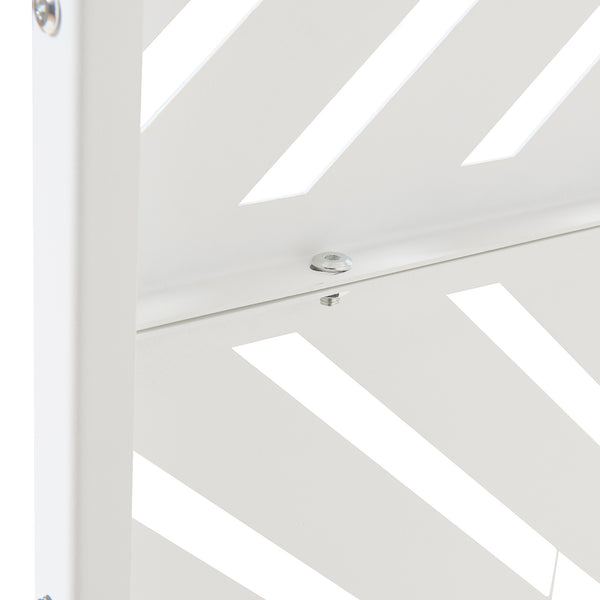 Wewnętrzna ścianka działowa Kekan stal 200x100x50 cm biała [casa.pro]