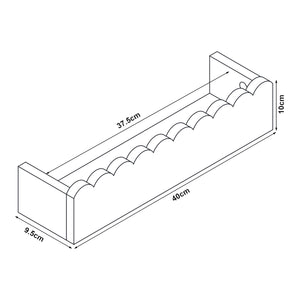 Półka ścienna dla dzieci zestaw 2 Vestnes 40x10x10 cm Cotton Candy [en.casa]